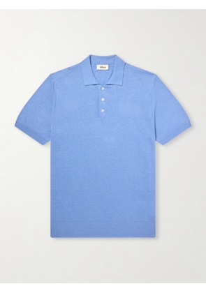 Altea - Linen and Cotton-Blend Polo Shirt - Men - Blue - S