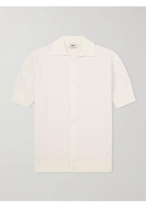 Altea - Cotton-Blend Terry Shirt - Men - Neutrals - S