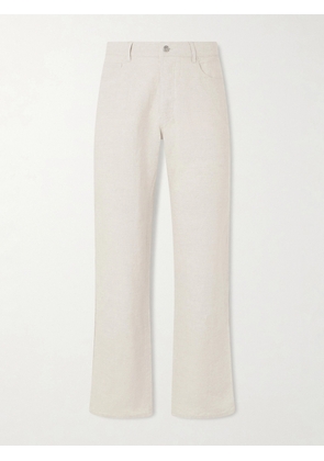 Mr P. - Edward Straight-Leg Linen and Cotton-Blend Trousers - Men - Neutrals - 28