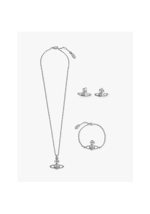 Vivienne Westwood Jewellery Mayfair Bas Relief Bundle Brass and Crystals Hamper - 3 Items Included Worth £290