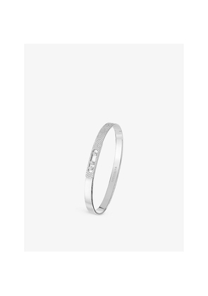 Womens Messika Move Noa 18ct White-Gold and 0.90ct Pavé-Diamond Bangle