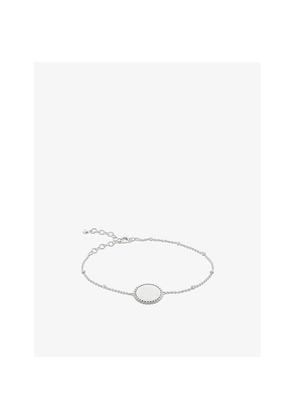 Womens Monica Vinader Deia Beaded Sterling-Silver Pendant Bracelet