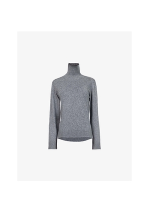 Womens Leem High-Neck Long-Sleeve Knitted Jumper