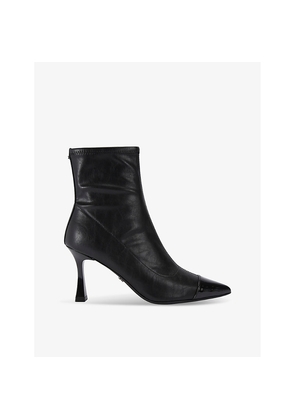 Womens Carvela Midnight Faux-Leather Ankle Boots