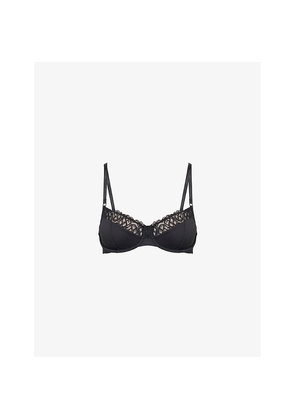 Womens Calvin Klein Attraction Lace-Trim Stretch-Woven Bra