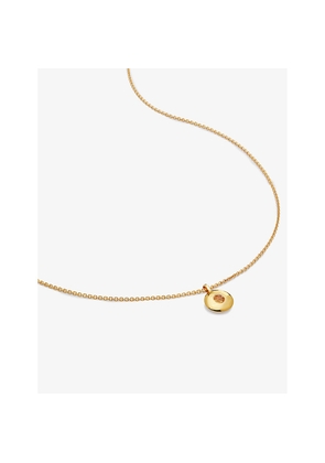 Womens Monica Vinader November Birthstone 18ct Yellow Gold-Plated Vermeil Sterling-Silver and Citrine Pendant Necklace