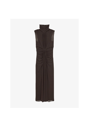Womens Reiss Daniella Sleeveless Stretch-Woven Maxi Dress