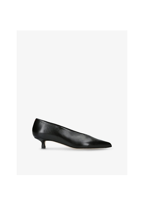 Womens Aeyde Clara Pointed-Toe Heeled Leather Pumps