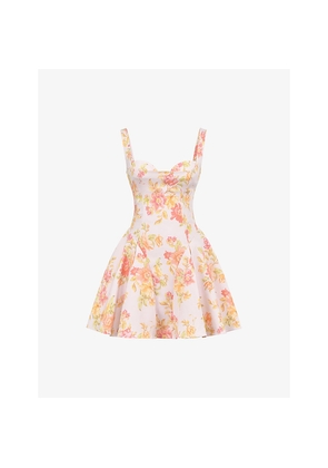 Womens House of CB Bunny Shoulder-Strap Crepe Mini Dress