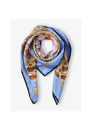 Womens Aspinal Of London Edwardian Garden Square Silk Scarf