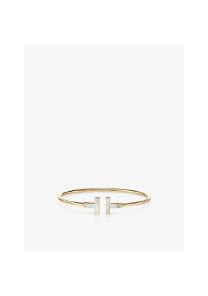 Womens Tiffany & Co Tiffany T Wire 18ct Yellow-Gold and Mother-Of-Pearl Bracelet