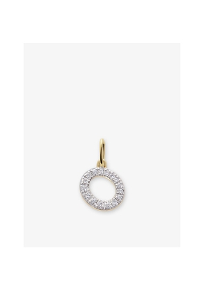 Monica Vinader Initial O 14ct Yellow-Gold and Lab Grown Diamond Charm Pendant