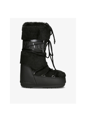 Womens Moon Boot Icon Lace-Front Faux-Fur Snow Boots
