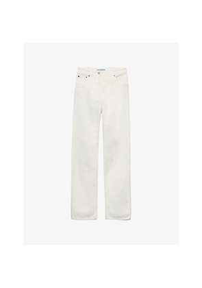 Womens Prada Five-Pocket High-Rise Straight-Leg Denim Jeans