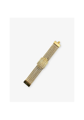 Womens Jennifer Gibson Jewellery Pre-Loved Jgj Bobble Link Gold-Plated Metal and Cubic Zirconia Bracelet