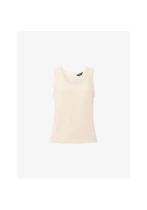 Womens Whistles Lucie Boucle Cotton-Blend Tank
