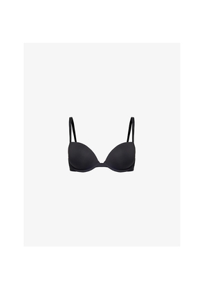 Womens Calvin Klein Attraction Push-Up Stretch-Woven Plunge Bra