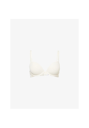 Womens Calvin Klein Atttraction Push-Up Plunge Stretch-Woven Bra