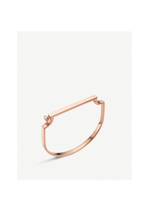 Womens Monica Vinader Signature 18ct Rose-Gold Vermeil Sterling Silver Bangle