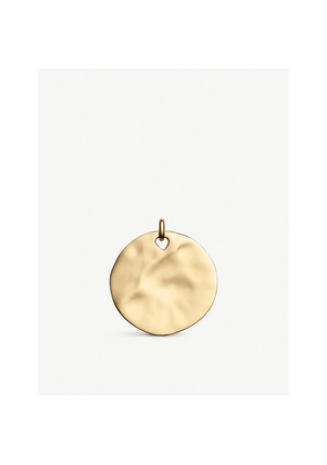 Womens Monica Vinader Ziggy Hammered 18ct Yellow-Gold Vermeil and Sterling Silver Pendant Charm