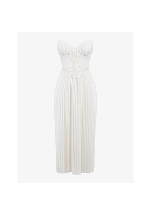 Womens House of CB Amorata Pleated Woven Maxi Dress