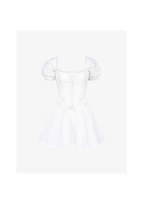 Womens House of CB Lili Detachable-Corset Cotton Mini Dress