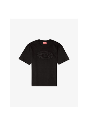 Mens Diesel T-Adjust-Bigoval Brand-Embossed Cotton-Jersey T-Shirt