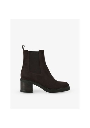 Womens Carvela Comfort Chiara Block-Heel Suede Ankle Boots