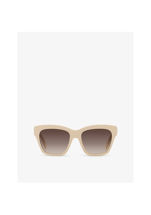 Womens Celine Cl40253I Triomphe Square-Frame Acetate Sunglasses