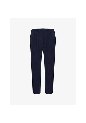 Mens Homme Plisse Issey Miyake Regular-Fit Pleated Knitted Trousers