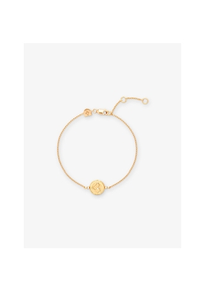 Womens Astrid & Miyu Leo Zodiac 18ct Yellow Gold-Plated Sterling-Silver and Cubic Zirconia Pendant Bracelet