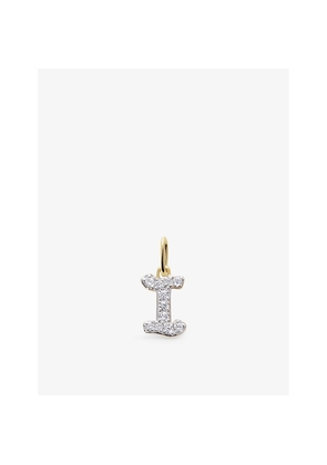 Womens Monica Vinader I Letter 14ct Yellow-Gold and Lab-Grown Diamond Charm