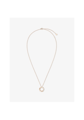 Womens Bee De Chaumet Small 18ct Rose Gold and 0.16ct Diamond Pendant Necklace