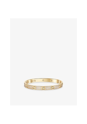 Womens Cartier Love Classic Pavéd 18ct Yellow-Gold and 4.04ct Brilliant-Cut Diamond Bracelet