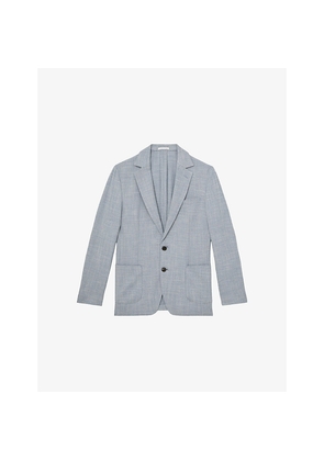 Mens Reiss Aphrodite Single-Breasted Stretch-Woven Blazer