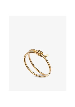 Mens Tiffany & Co Tiffany Knot Double Row 18ct Yellow-Gold Hinged Bangle