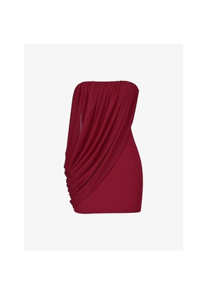 Womens Mistress Rocks Draped Straples Woven Mini Dress