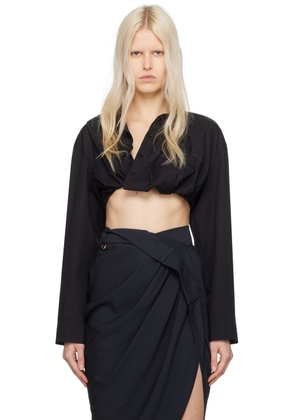 JACQUEMUS Black Le Chouchou 'La Chemise Bahia Courte' Shirt