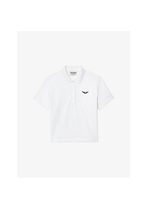 Womens Zadig&Voltaire Mirta Logo-Embroidered Cotton Polo Shirt