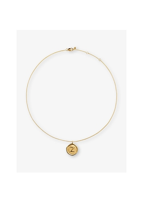 Womens Monica Vinader Initial-Z Stamp 18ct Yellow Gold-Vermeil Chain Necklace