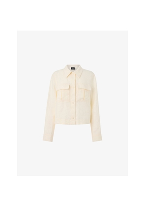 Womens Whistles Abby Chest-Pocket Linen Jacket