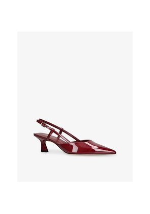 Womens Stuart Weitzman Vinnie 50 Patent-Leather Slingback Courts