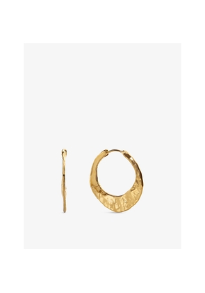 Womens Monica Vinader Capri 18ct Yellow Gold Vermeil Hoop Earrings