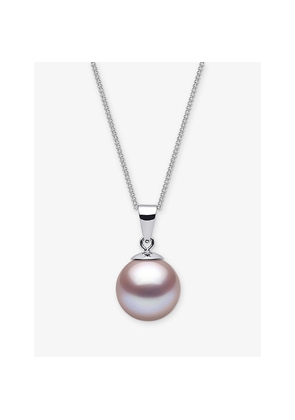 Womens Yoko London Classic 18ct White-Gold and Pink Freshwater-Pearl Pendant Necklace