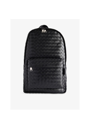 Mens Bottega Veneta Intrecciato Leather Backpack