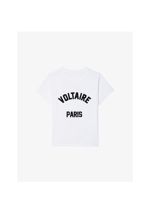 Womens Zadig&Voltaire Alys Brand-Appliqué Cotton-Jersey T-Shirt