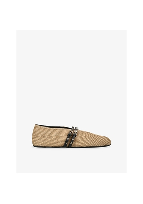 Womens Alaia Ballerina Woven Ballet Flats