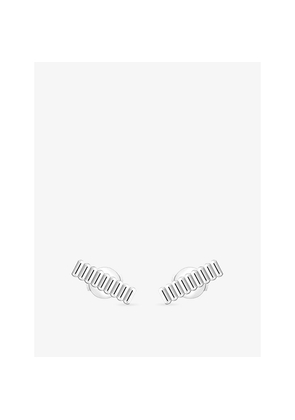 Womens Boucheron Quatre Grosgrain 18ct White-Gold Stud Earrings