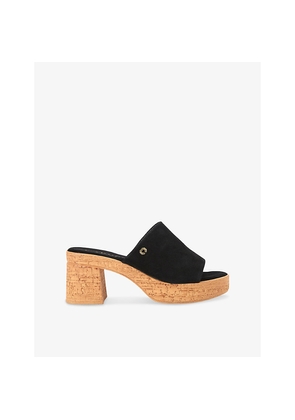 Womens Carvela Genova Block-Heel Suede Sandals