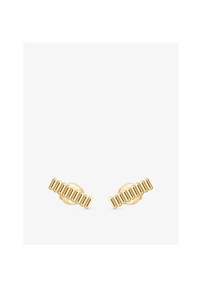 Boucheron Quatre Grosgrain 18ct Yellow-Gold Stud Earrings